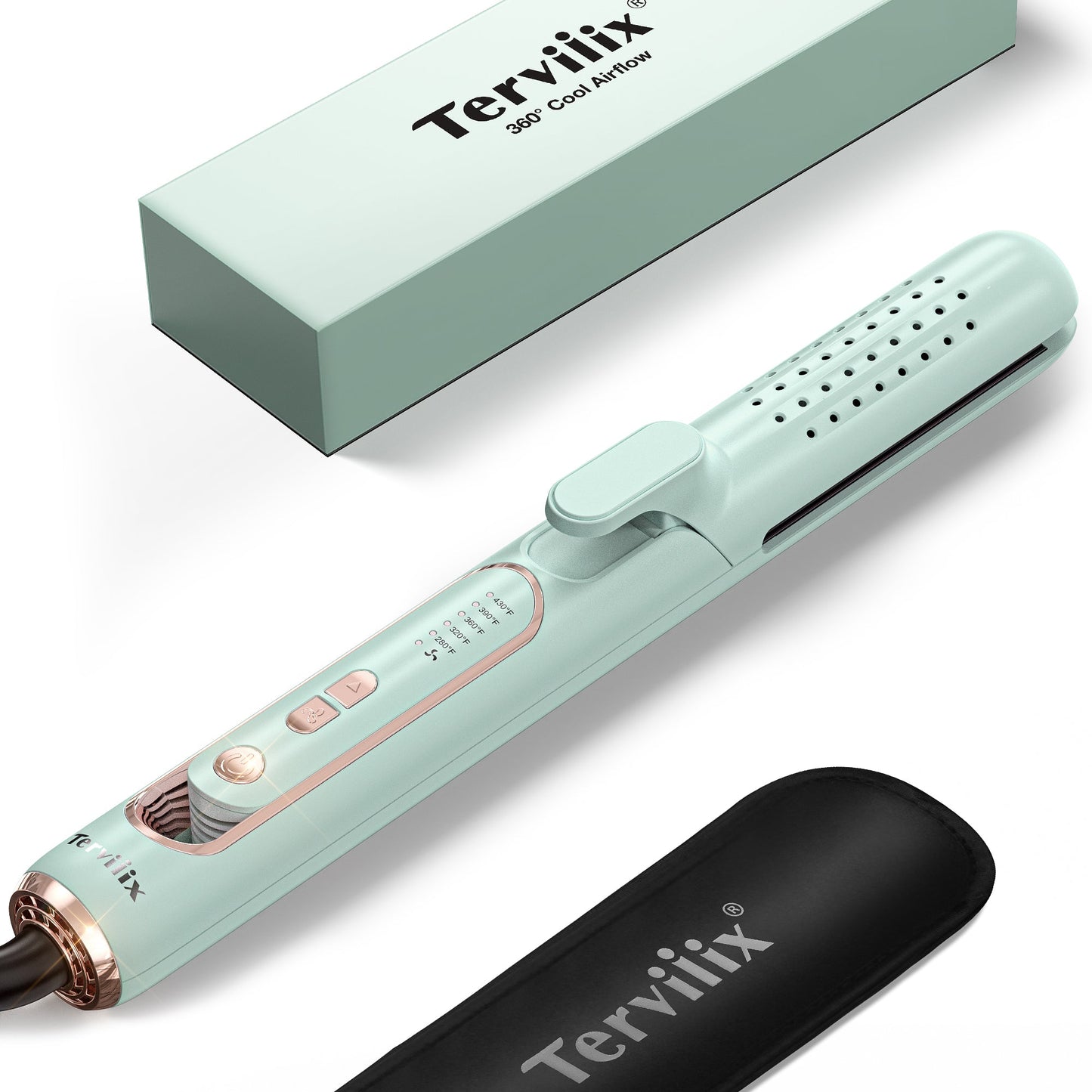 Terviiix Airflow Styler Hair 360° Cooling Air Vents, Pink