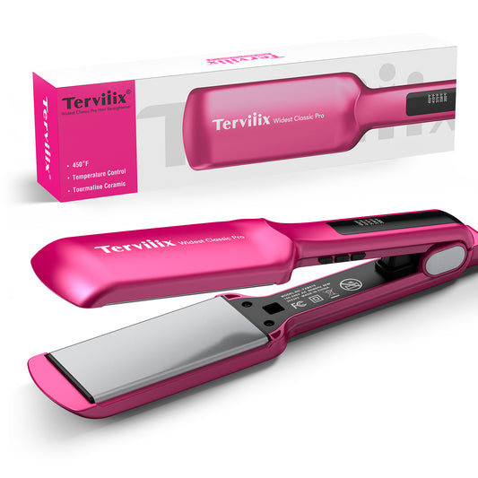 Terviiix 2'' Wide Pro Hair Straightener, Pink