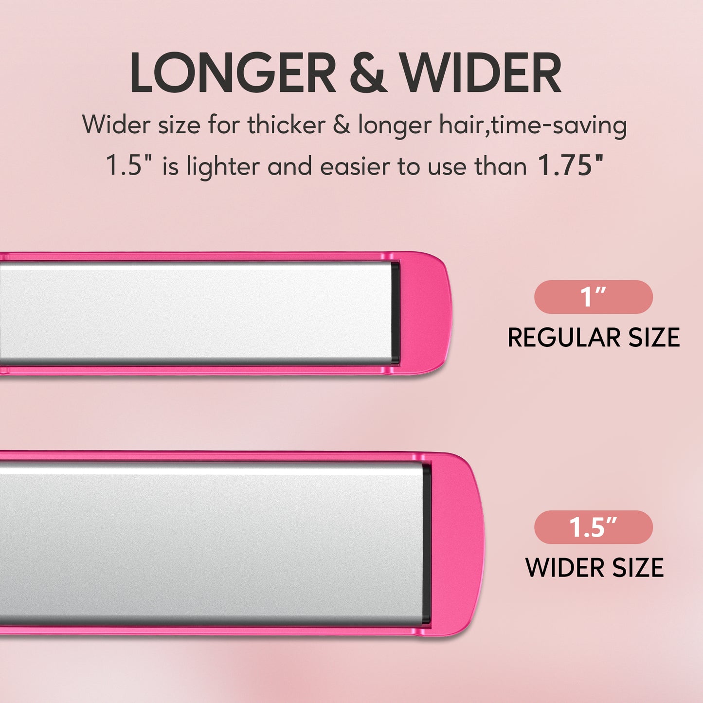 Terviiix 1.5'' Classic Pro Hair Straightener, Pink