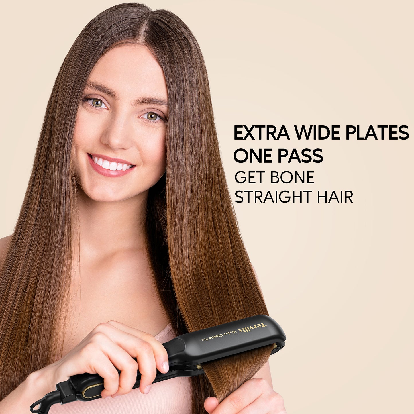Terviiix 1.5'' Classic Pro Hair Straightener, Black