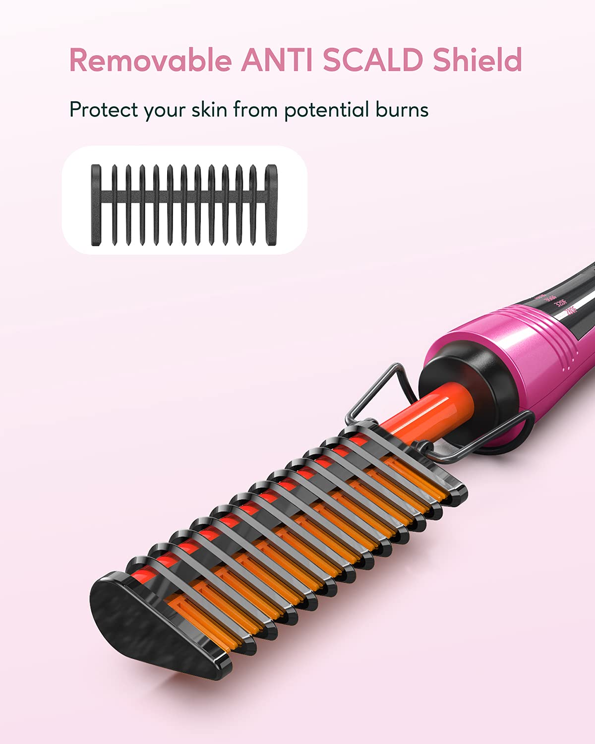 Terviiix Electric Hot Comb, Pink